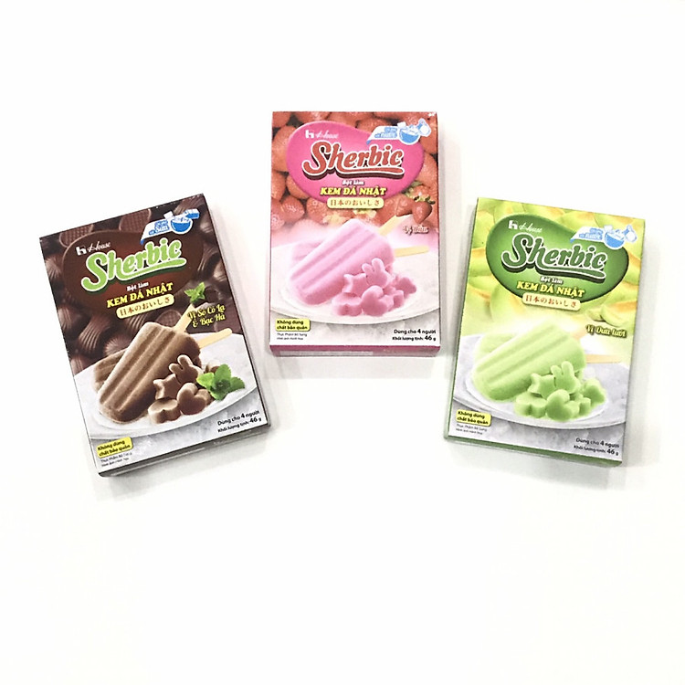 Combo hộp Bột làm Kem Đá Nhật Bản Shirbie - House Foods