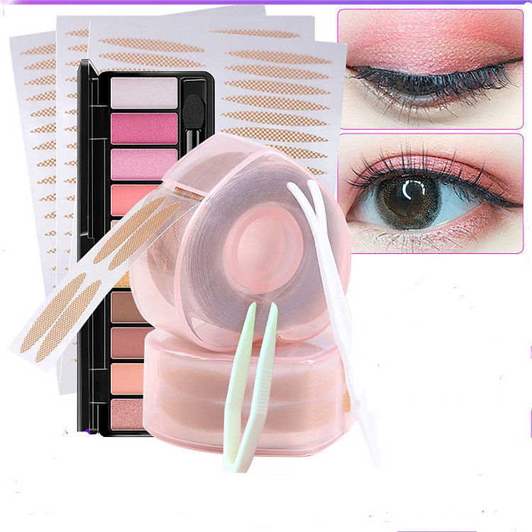 Miếng Dán Mí Vân Lưới Kích Mí Cuộn 600 Cái Tặng Kèm Que Y Kích Mí