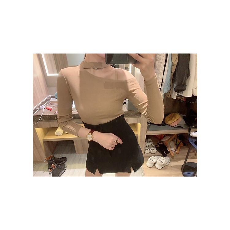 ÁO PULL GIẤY TRỄ VAI MỎNG QUYẾN RŨ GỢI CẢM