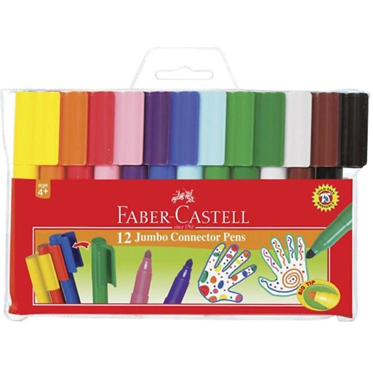 Bút Lông Màu Faber-Castell Connector Jumbo (12 màu)