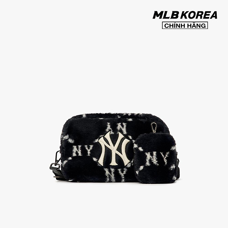 MLB - Túi đeo chéo chữ nhật Diamond Monogram Fur 3ACRM1026-50BKS