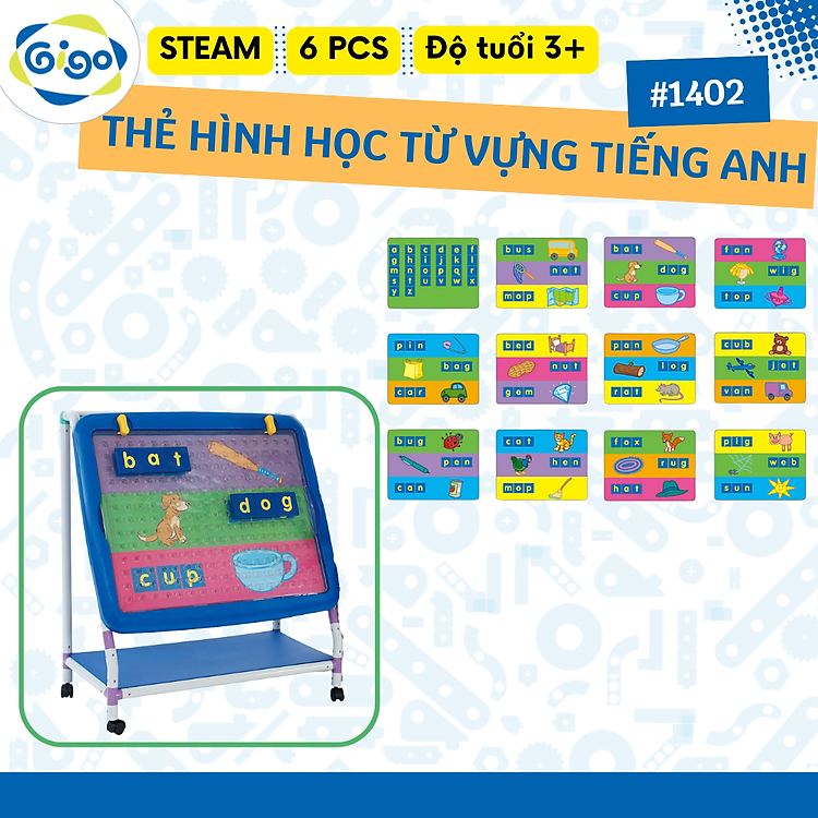 Mua tại Lazada: Bộ Gigo Toys Thẻ Hình Tiếng Anh Chính hãng Tiết kiệm