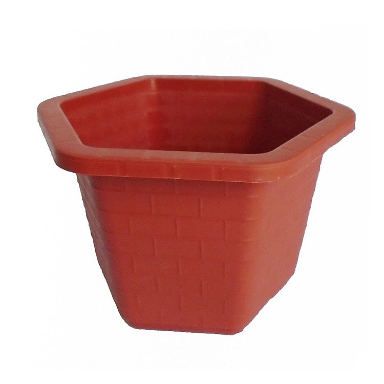 Chậu nhựa lục giác FAB380 (A380), chậu nhựa giả sành