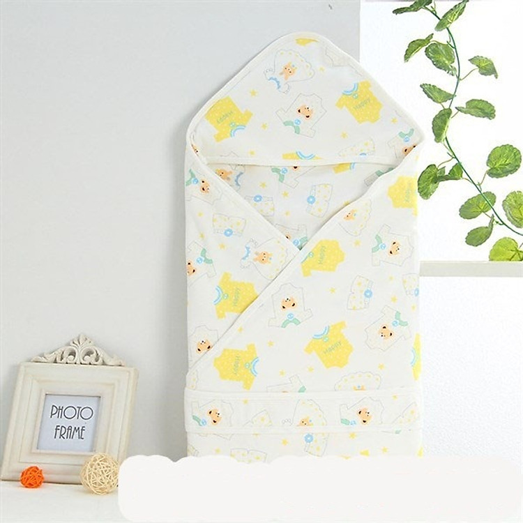 Chăn ủ cotton cho bé sơ sinh 120cm x 120cm (Giao màu ngẫu nhiên)
