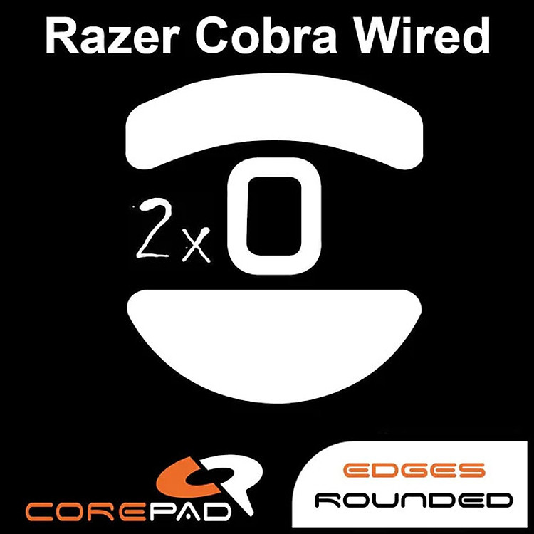 2 Bộ Feet chuột PTFE Corepad Skatez PRO Razer Cobra Wired - Hàng Chính Hãng