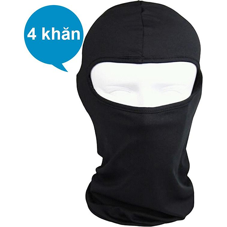 Bộ 4 Khăn Trùm Đi Phượt Màu Đen