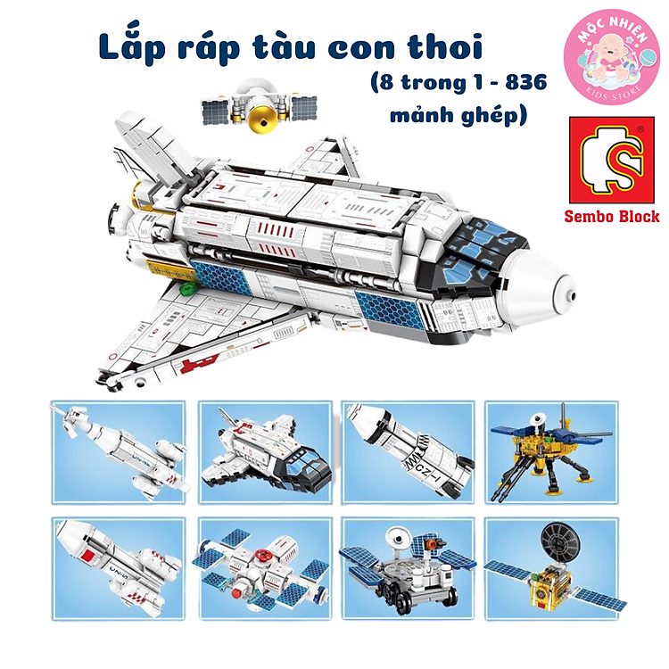 Đồ Chơi Lắp Ráp Tàu Con Thoi SEMBO Chính hãng Giá tốt - Hình ảnh 3