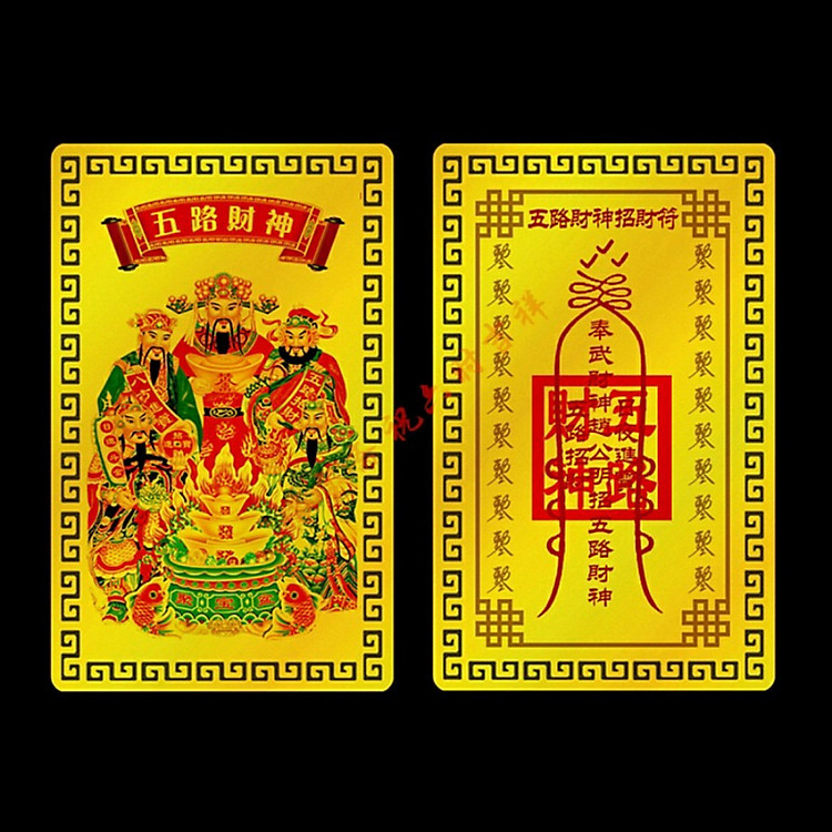 Kim bài ngũ lộ Thần Tài , phù ngũ lộ Thần Tài
