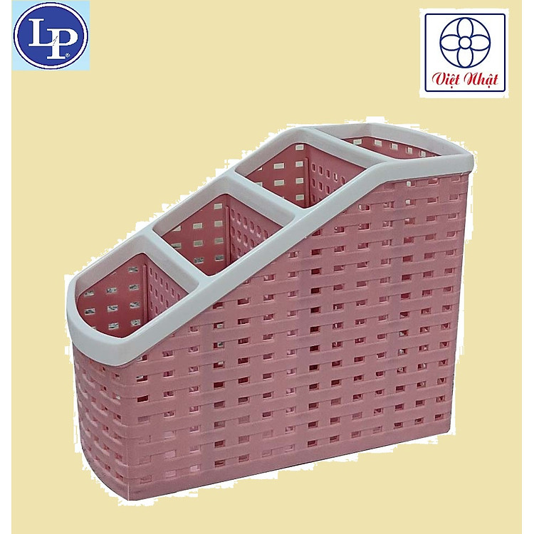 Khay nhựa tiện ích 4 ngăn (5696) để bàn đựng bút, đồ dùng đa năng - Xanh dương - Ảnh 5