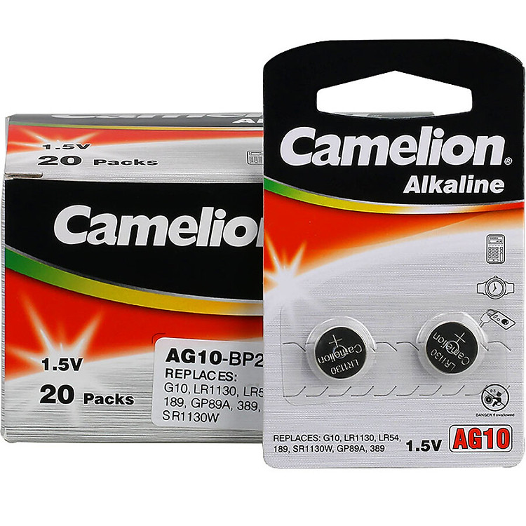 Hộp 40 Viên Pin Nút Áo Camelion AG10/LR54/389/SR1130W (1.5V)