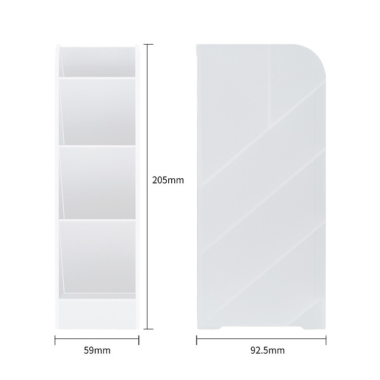 Kệ ống đựng mỹ phẩm 4 ngăn Deli (Trắng) - Ảnh 3