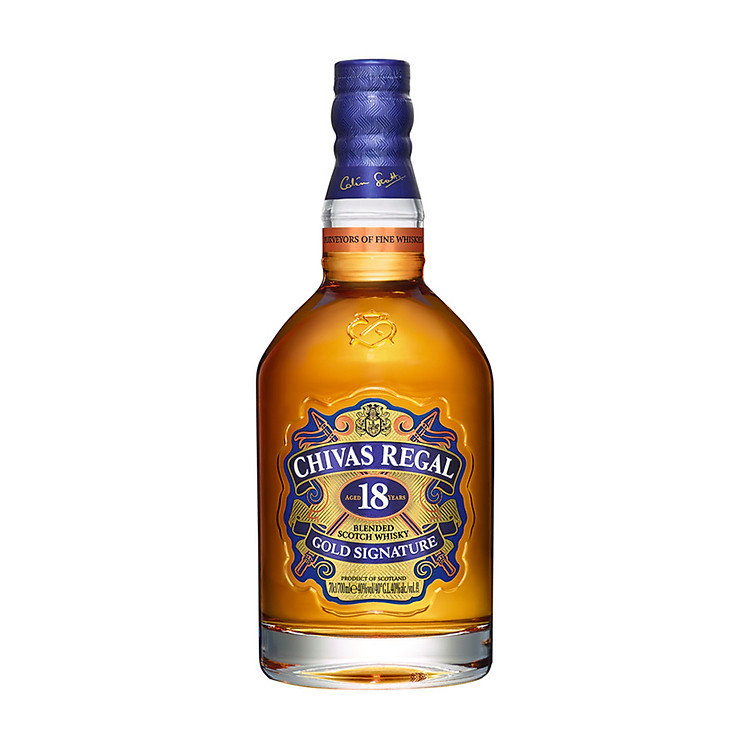Bộ sản phẩm rượu Chivas 18 Gold 700ml kèm hộp