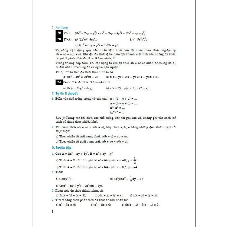 Em Học Toán Lớp 8 - Tập 2 - Ảnh 7