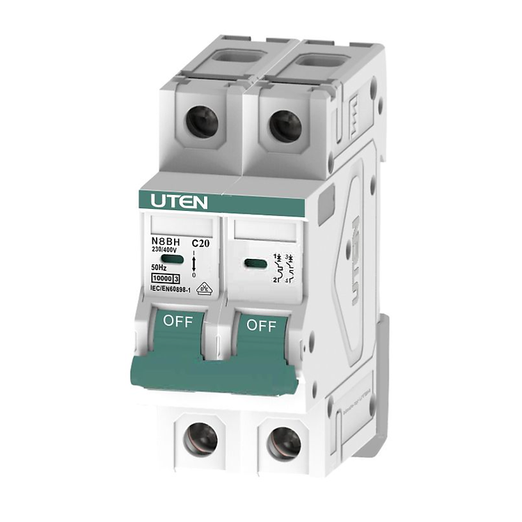 Aptomat Uten 2 pha dòng cắt 6kA