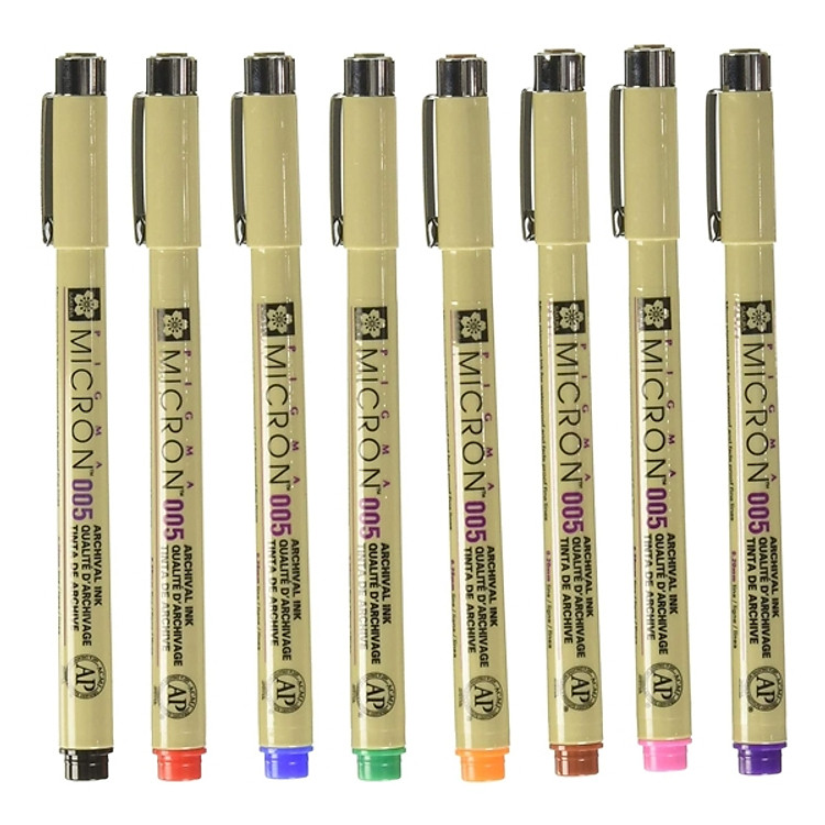 Bút Đi Nét Sakura Pigma Micron 8 Màu 005
