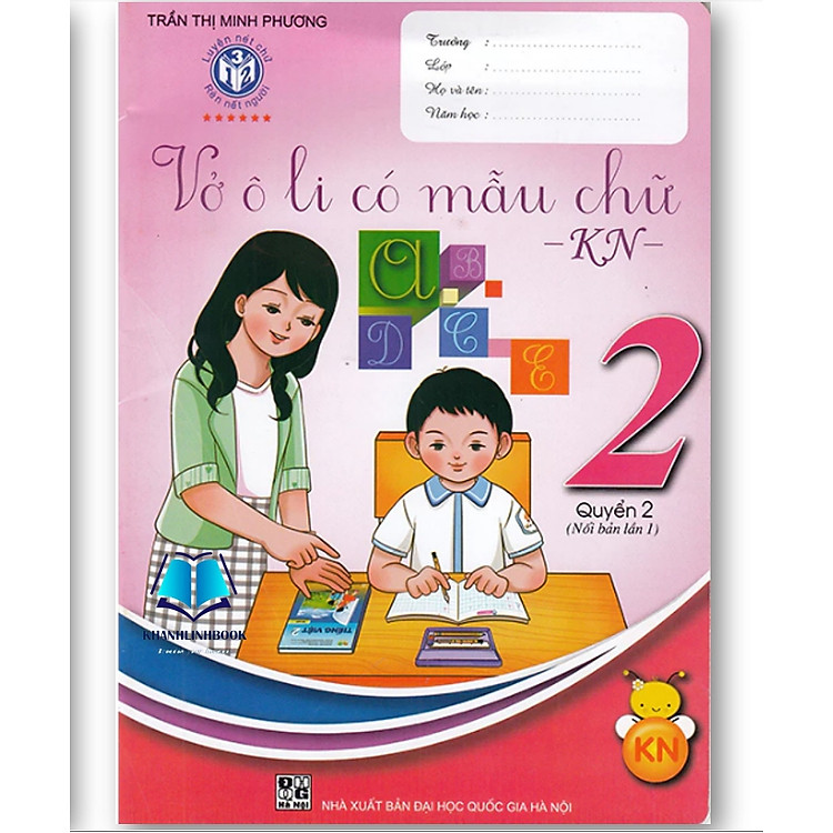 Vở ô li có mẫu chữ 2 – quyển 1, 2 (Kết nối)