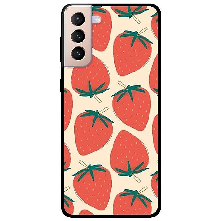 Ốp lưng dành cho Samsung S21 - S21 Plus - S21 Ultra mẫu Họa Tiết Dâu Đỏ