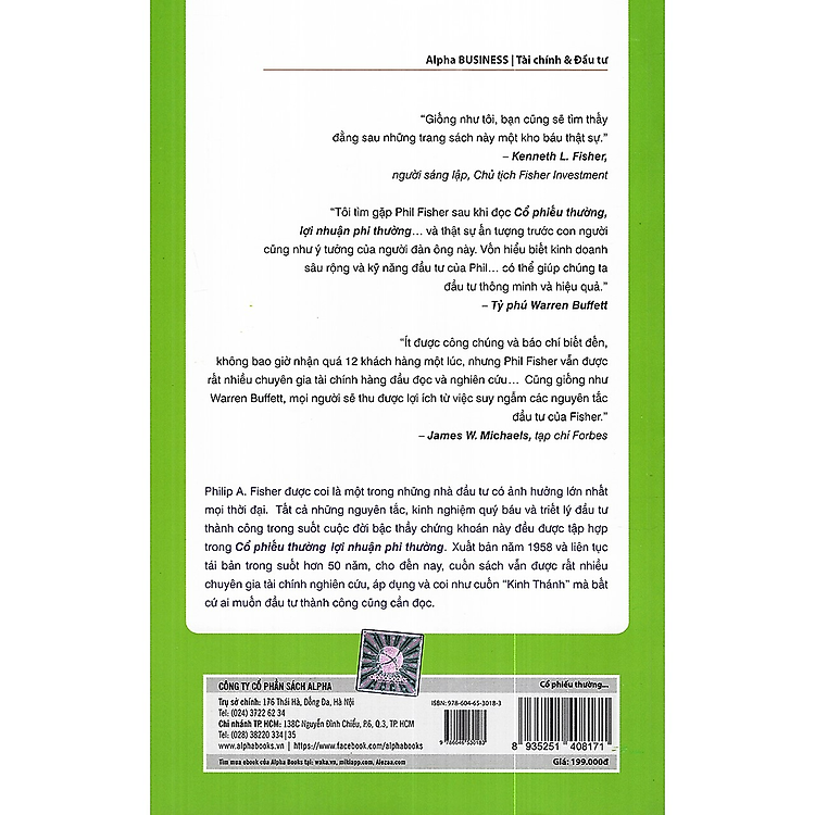 Cổ Phiếu Thường, Lợi Nhuận Phi Thường (Tái Bản) - Ảnh 2