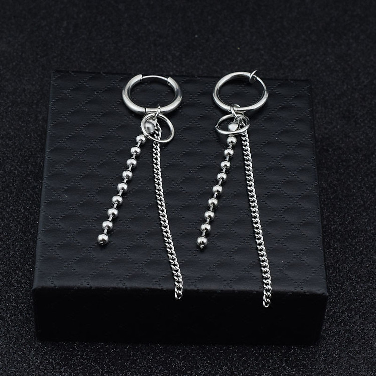 Bông tai nam nữ hot hit dáng dài xỏ lỗ kẹp vành