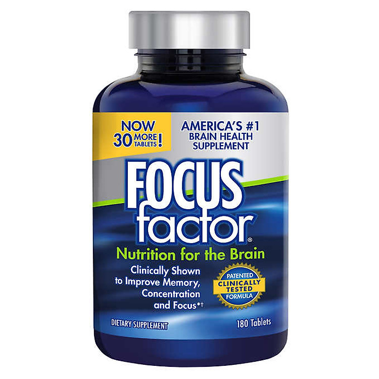 Thực phẩm bổ sung viên uống bổ Não - Focus Factor 180 viên của Mỹ (mẫu mới nhất)