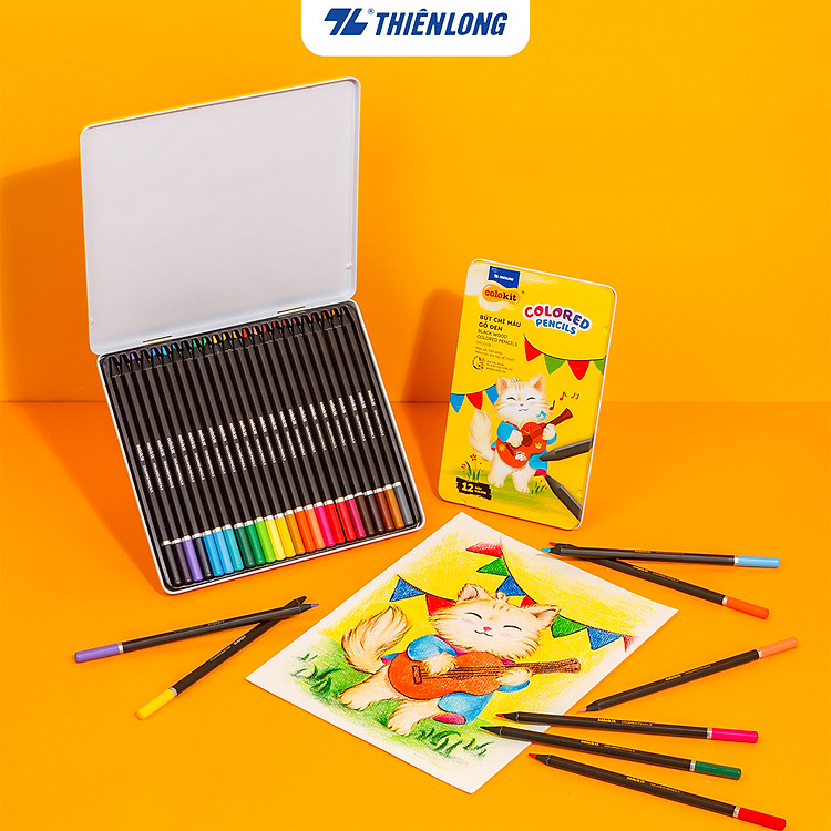 Bút Chì Màu Black Wood (12 màu) - Ảnh 6