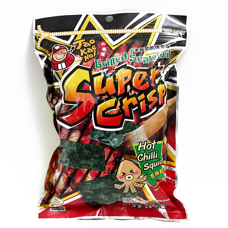 Snack rong biển Tao Kae Noi Super Crisp vị Mực 24g