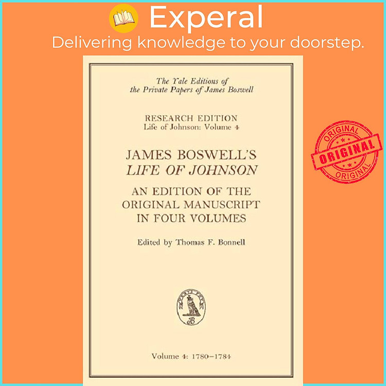 Sách - James Boswell's 'Life of ' - An Edition of the Original Manus by Thomas F. Bonnell (UK edition, hardcover)