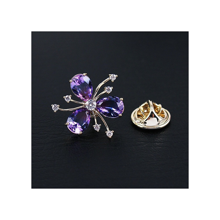 Cài áo cúc bấm hình hoa đá phale siêu sáng(CATQA0,5.C7)