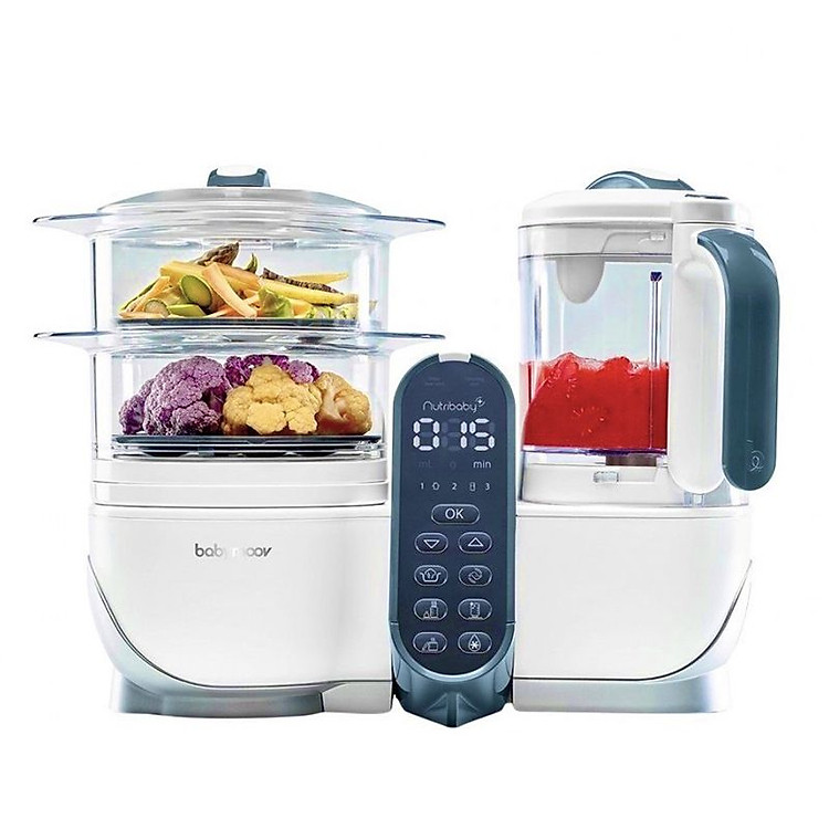 Máy xay hấp đa năng Nutribaby Plus 5in1 Babymoov màu kem