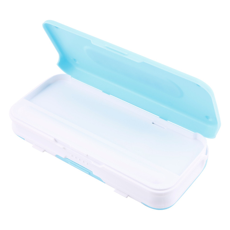 Hộp Bút Hít Nhựa No 3542 Xiaolingjing - Xanh Nhạt - Ảnh 5