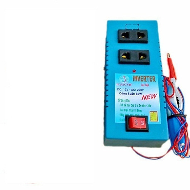 BỘ CHUYỂN ĐỔI ĐIỆN INVERTER 12V LÊN 220V 60W CÓ SẴN Ổ CẮM