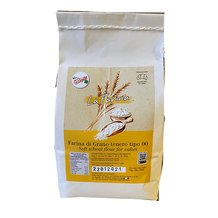 Bột Mì Làm Bánh Ngọt Molino Bigolin - ”La Farina” Tipo 00 (1kg/túi)