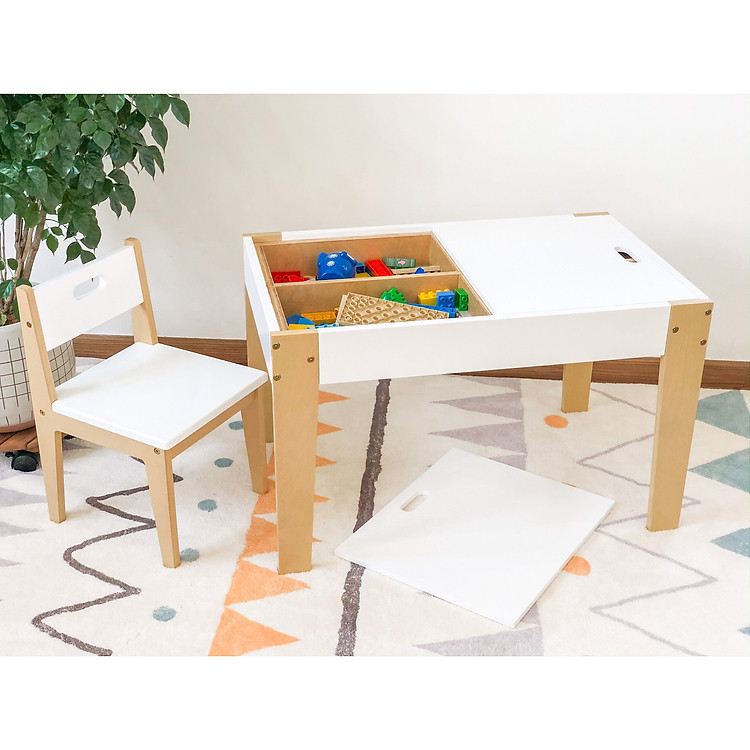 Bộ Bàn Ghế Gỗ Cho Bé (Trẻ Em) Đa Chức Năng