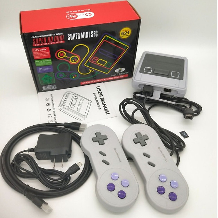 Máy chơi game mini điện tử 4 nút HDMI tích hợp 621 trò chơi