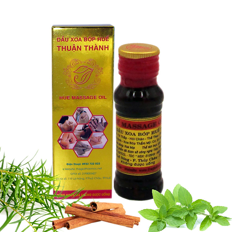 Hộp dầu Xoa bóp Massage Huế - chai 60 ml