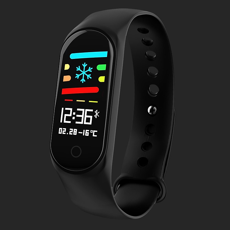 Vòng đeo tay thông minh Đo Nhịp Tim kết nối Bluetooth, Chống Nước, Tập Thể Thao, Vòng Theo Dõi Sức khỏe M4B