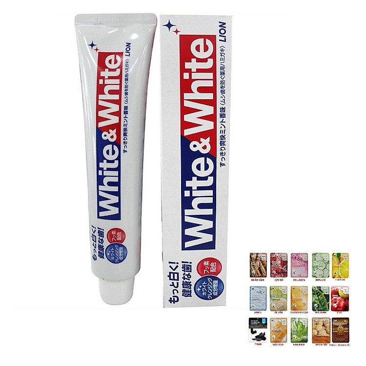 KEM ĐÁNH RĂNG WHITE & WHITE LION NHẬT BẢN ( ĐƯỢC MASK 3W CLINIC )