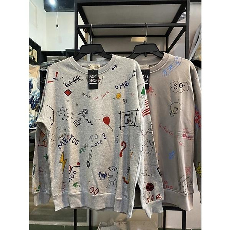 Áo sweater hoạ tiết Unisex