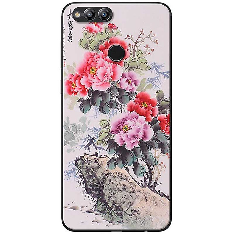 Ốp lưng dành cho Honor 7x mẫu Hoa mẫu đơn