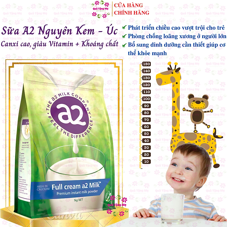 Mua tại Lazada: Sữa A2 tăng chiều cao nguyên kem Tin cậy Chính hãng, giá tốt