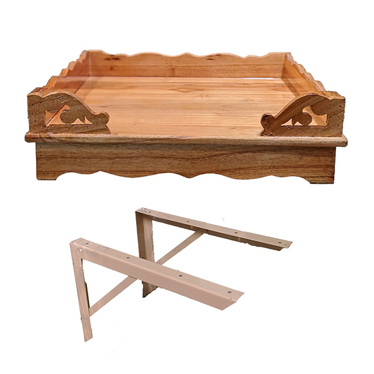 Combo bàn thờ treo tường + giá đỡ cho nhà chung cư 5T PT0235( 50cmx 50cmx15cm)