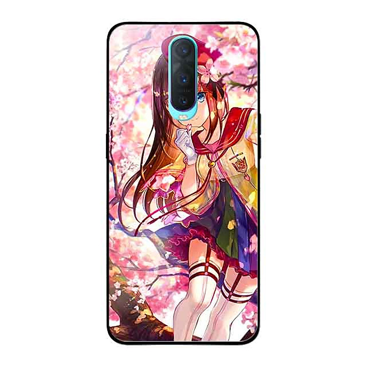 Ốp Lưng in cho Oppo R17 Pro Mẫu Cô Gái Hoa Đào - Hàng Chính Hãng