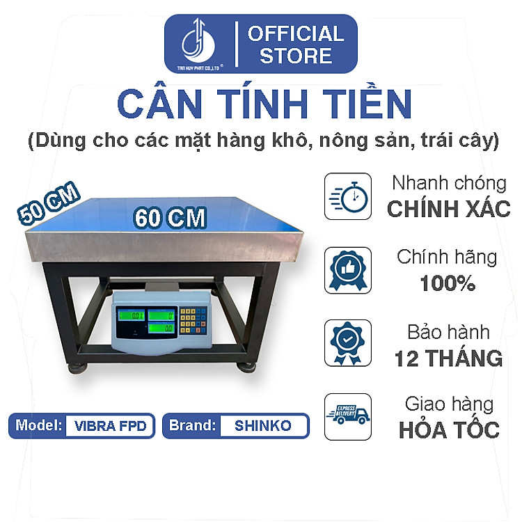 Cân Điện Tử Tính Tiền Vibra FPD-50X60CM