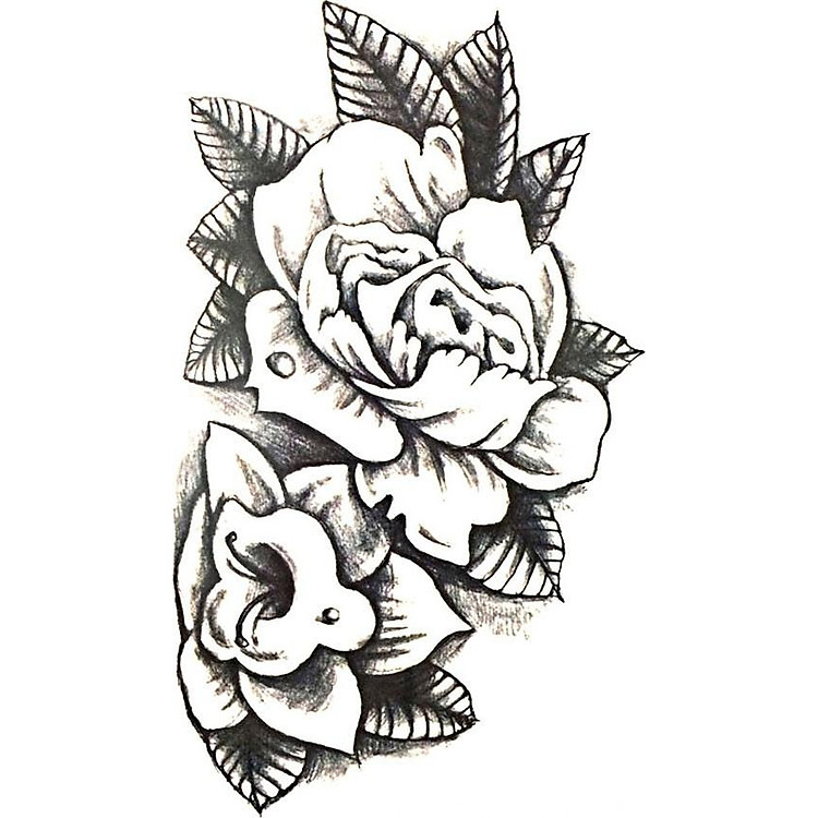 Hình Xăm Dán Hoa Hồng QSA090