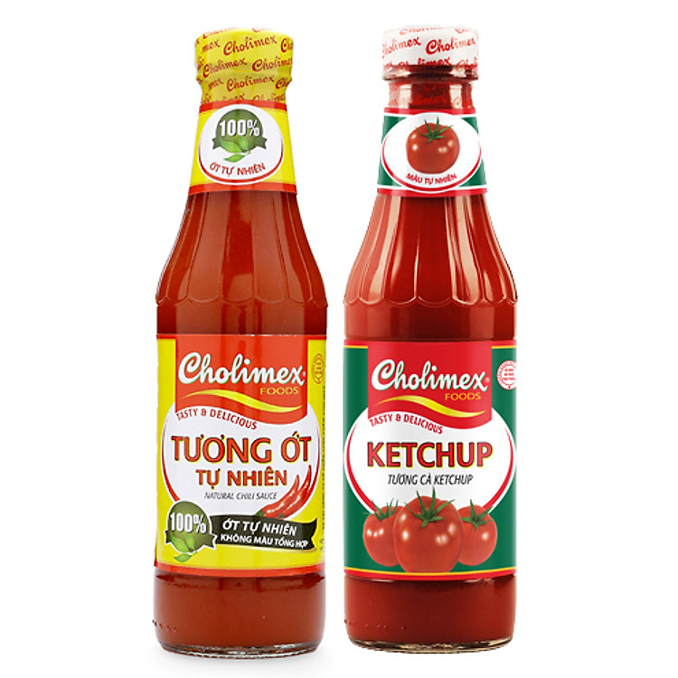 Combo Tương Ớt Cholimex Tự Nhiên + Tương Cà Cholimex Ketchup 330g