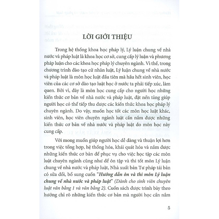 Hướng Dẫn Ôn Và Thi Môn Lý Luận Chung Về Nhà Nước Và Pháp Luật (Dành Cho Sinh Viên Chuyên Luật Văn Bằng 1 Và Văn Bằng 2) - Ảnh 2