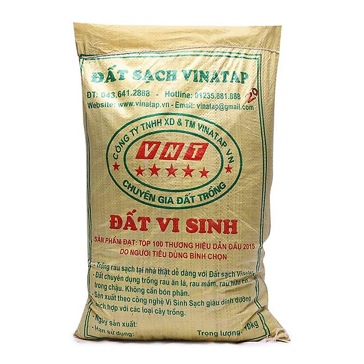 ĐẤT TRỒNG HỮU CƠ ĐA DỤNG - Bao 15 Dm3: Chuyên dụng trồng rau, hoa & cây cảnh trong chậu cho đô thị, kết cấu hợp lý, dinh dưỡng cao, an toàn cho người sử dụng và môi trường, sản xuất trên dây chuyền vi sinh