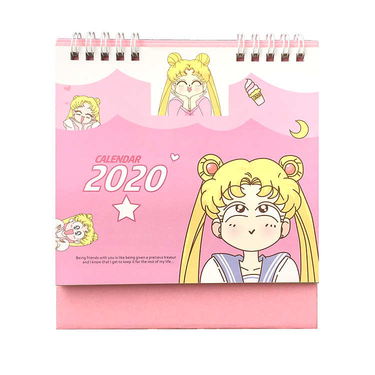 Lịch Để Bàn 2020 Chữ A Dễ Thương Thủy Thủ Mặt Trăng - Sailor Moon