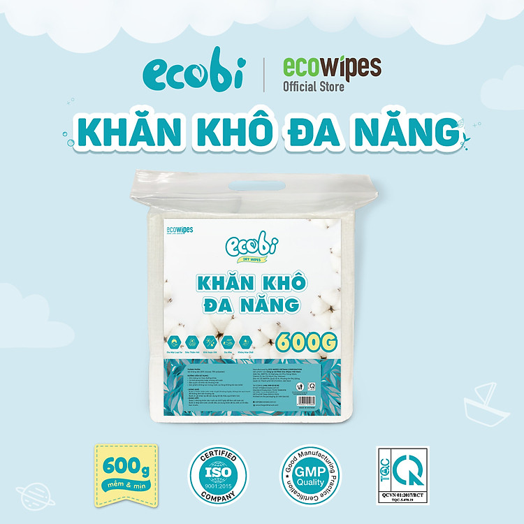 Mua Combo 03 túi Khăn khô EcoWipes cho bé Uy tín Tiết kiệm - Hình ảnh 3