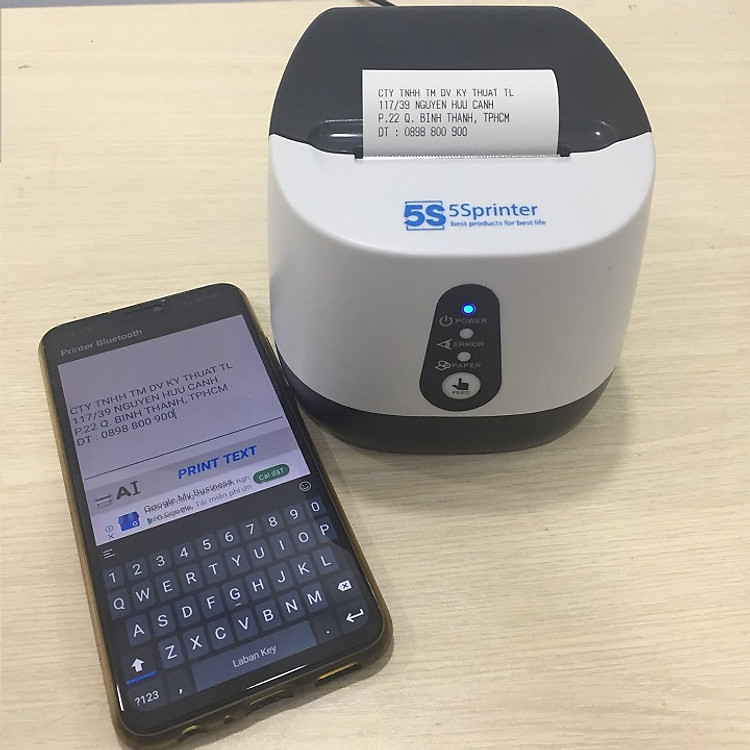 MÁY IN HÓA ĐƠN, IN BILL KẾT NỐI BLUETOOTH VỚI ANDROID & IOS GPRINTER ISH58 - HÀNG CHÍNH HÃNG